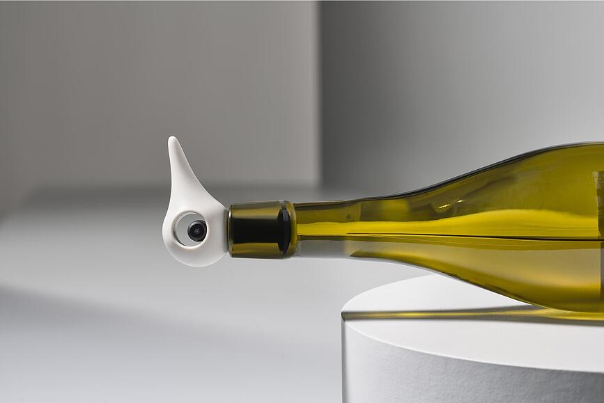 Rocks Zamašek za vino, 6 cm, siv