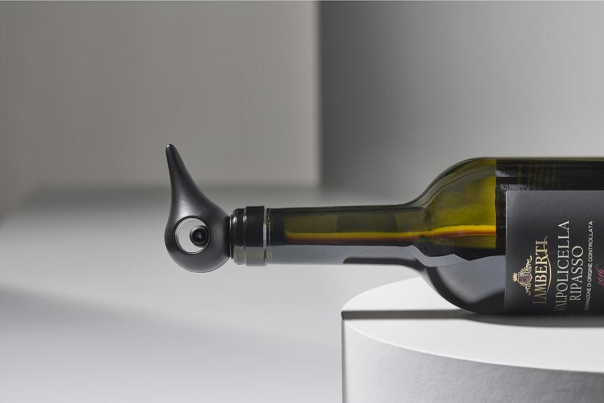 Rocks Zamašek za vino, 6 cm, siv