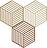 Salvamenteles Hexagon, beige, 3 unidades