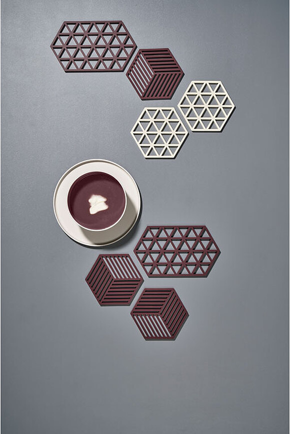 Salvamanteles Hexagon, gris claro
