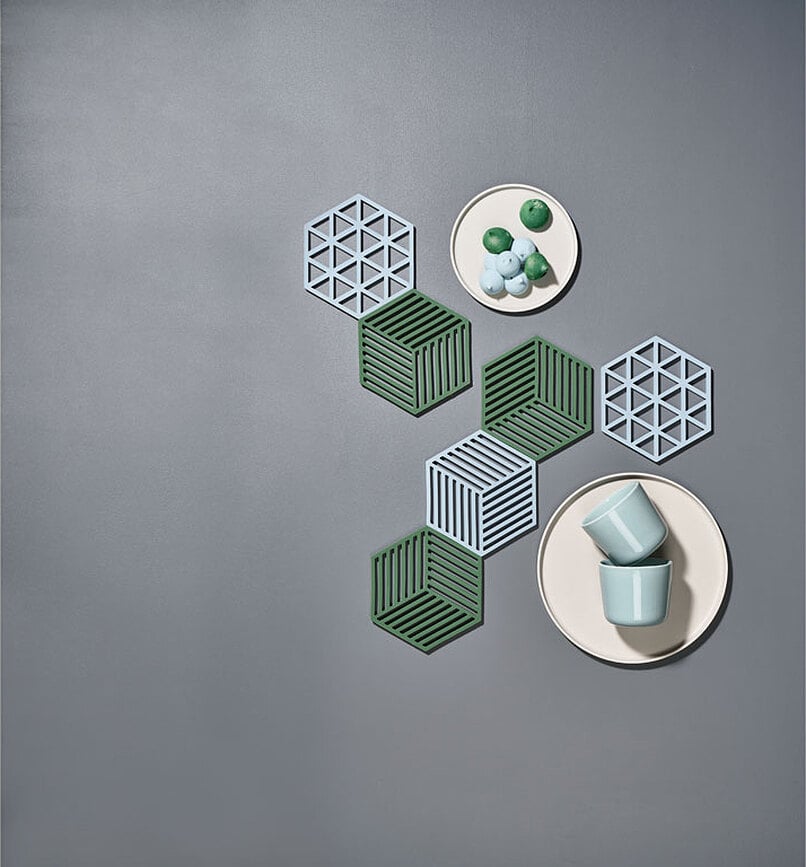 Salvamanteles Hexagon, gris claro