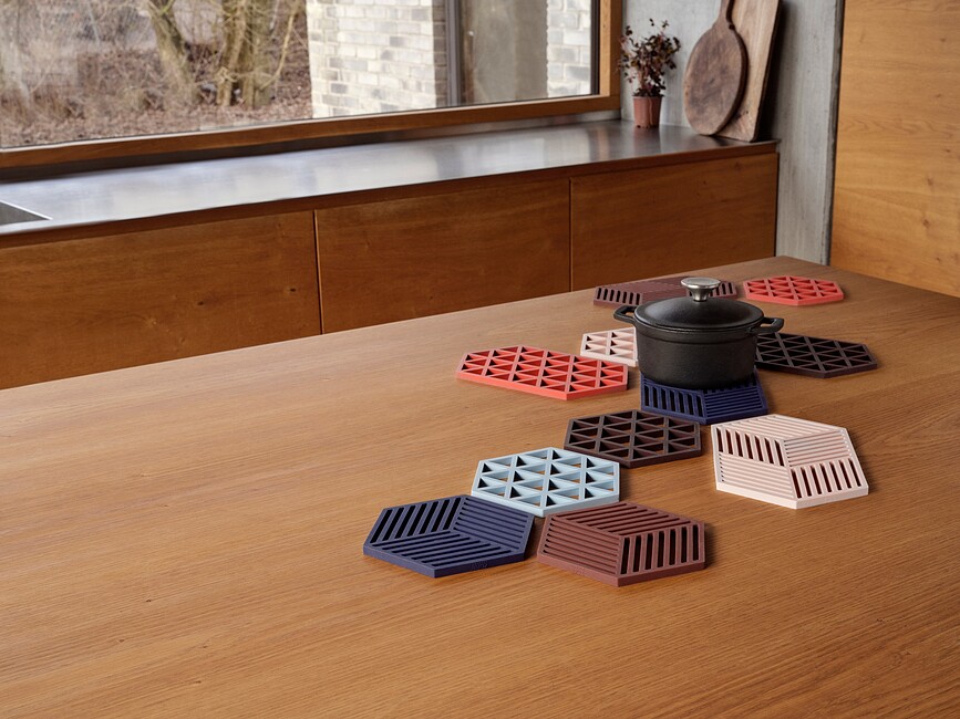 Salvamanteles Hexagon, gris claro