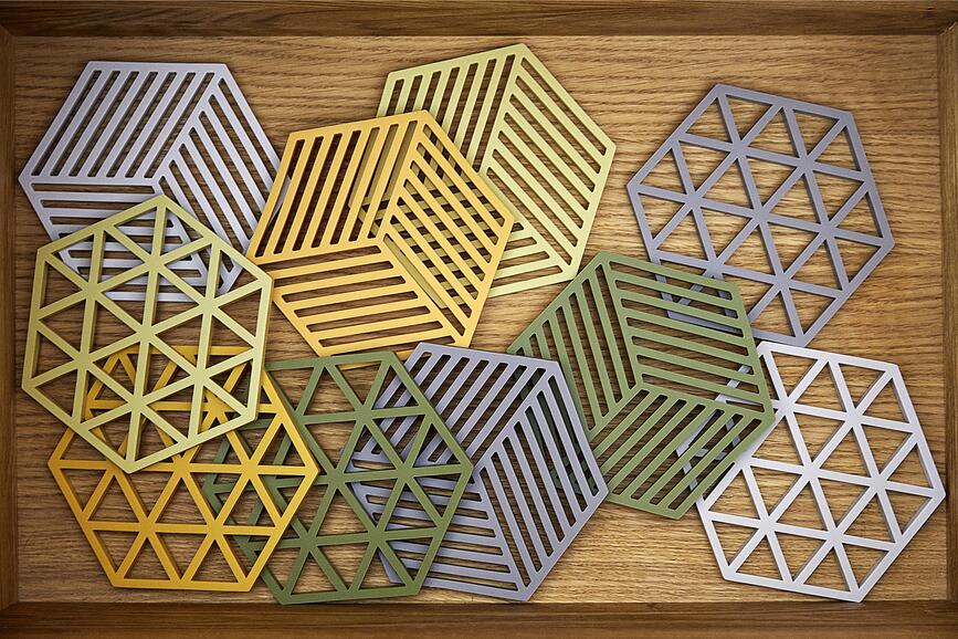 Salvamanteles Hexagon, gris claro