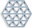 Salvamenteles Triangles, azul grisáceo