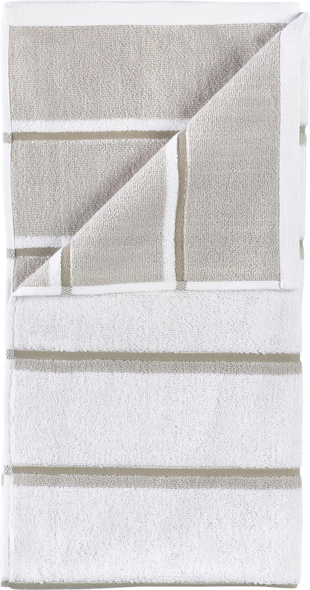 Sauna Badetuch 50 x 100 cm, weiß-grau