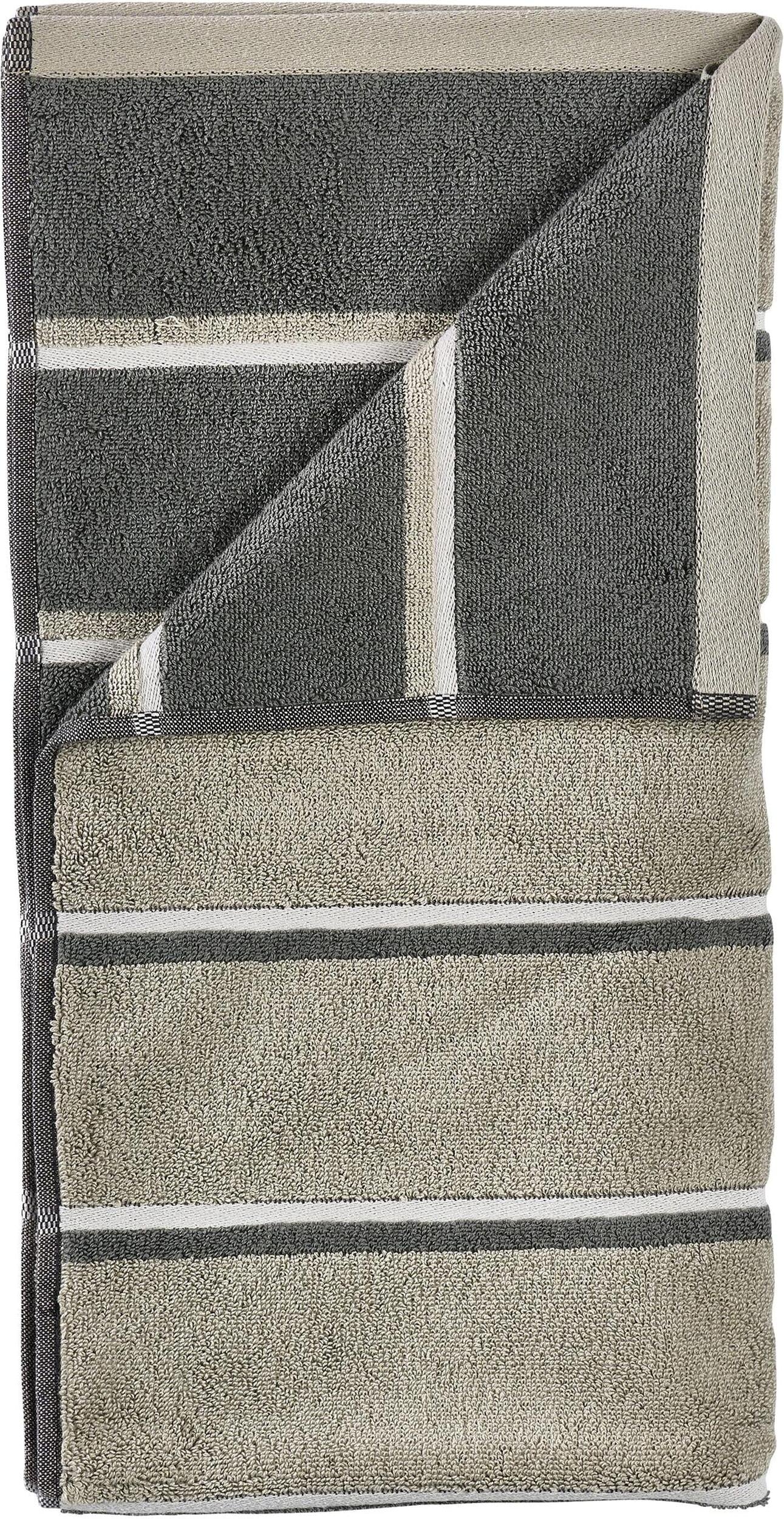 Sauna Handtuch 70 x 140 cm, grün-grau