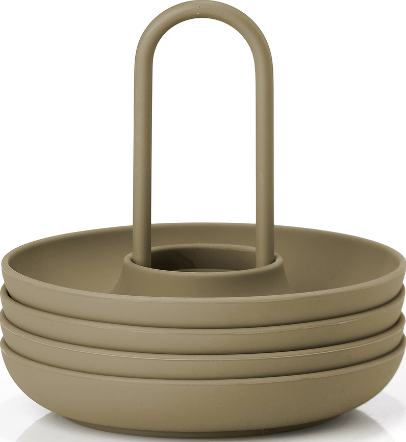 Hueveras con soporte Singles, amarillo claro, 4 unidades