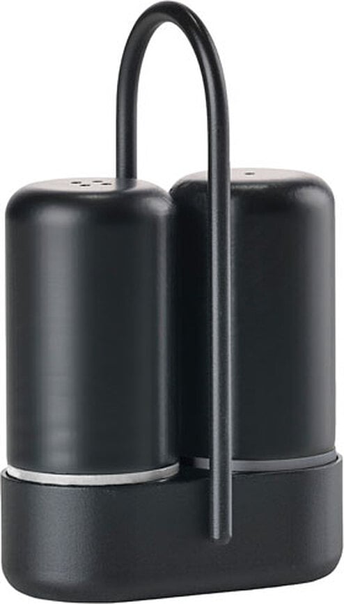 Set de Salero y Pimentero con soporte Singles, negros, Set de 3 piezas