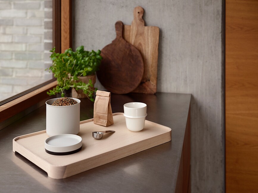 Singles Boîte à Café noire, avec cuillère