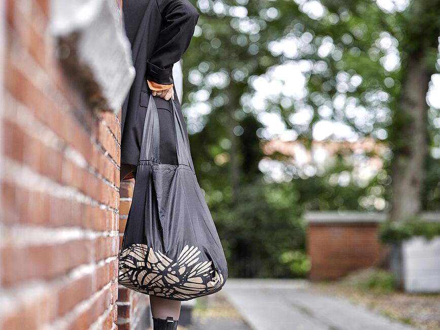 Singles Butterfly Sac de Courses, gris clair