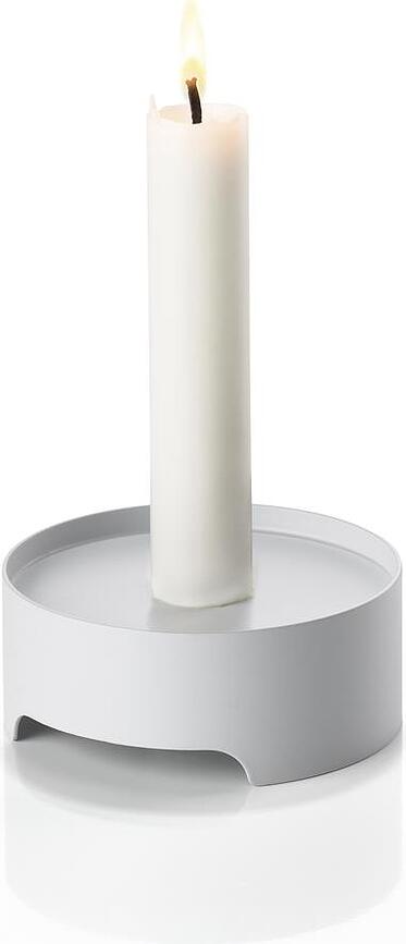 Singles Κηροπήγιο για κλασικό κερί, 9 cm, ζεστό γκρι