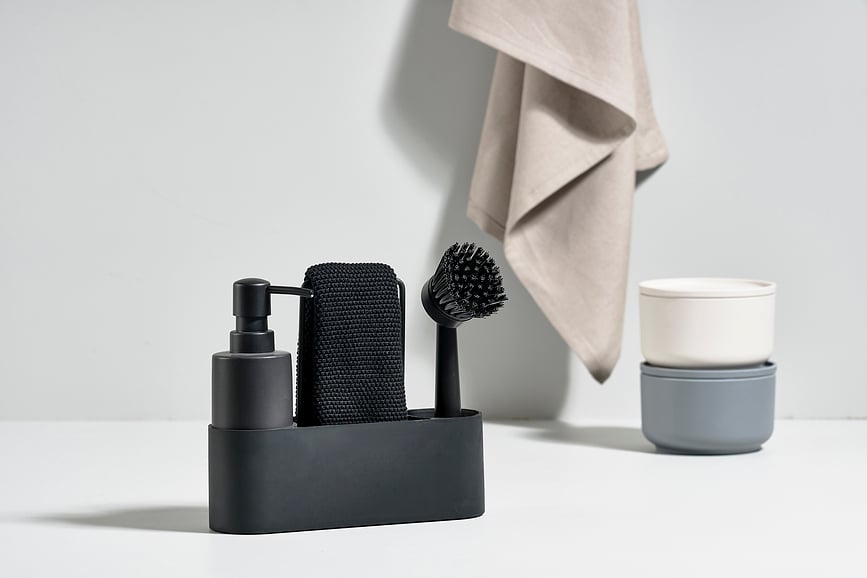 Singles Organizator za sudoper 22 cm crni Set od 4 dijela