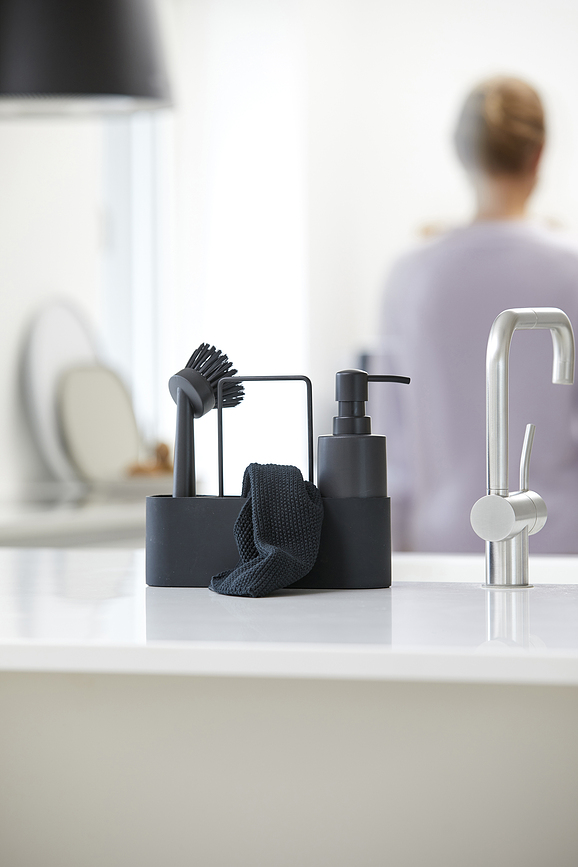 Singles Οργανωτής Νεροχύτη, 22 cm, μαύρος, 4 τμχ