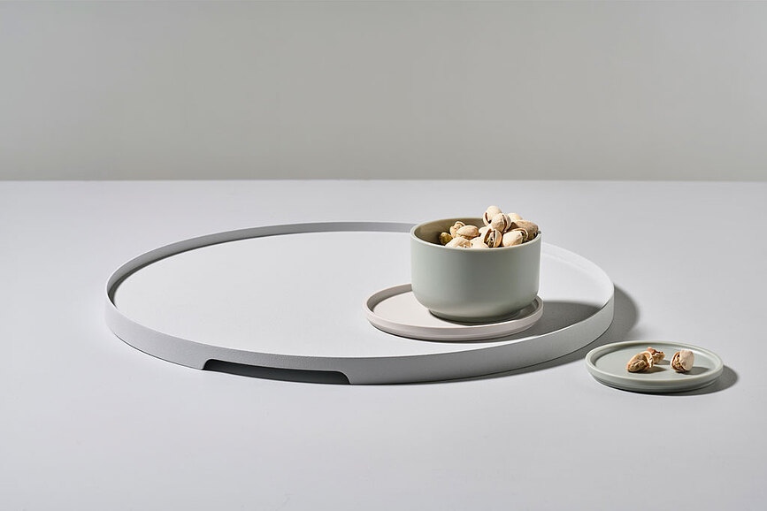 Singles Pladenj za serviranje okrogel, 35 cm, črn