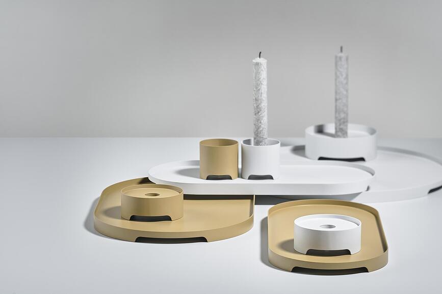 Singles Plateau de service, 16 x 35 cm, noir