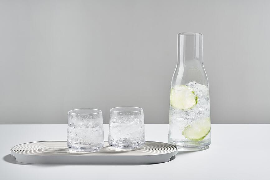 Singles Plateau de service, 16 x 35 cm, noir