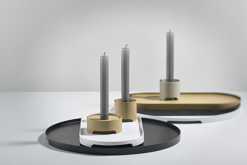 Singles Plateau de service, 16 x 35 cm, noir