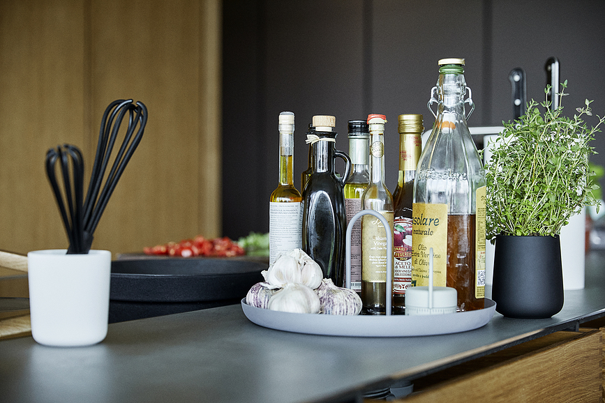 Singles Plateau de Service grand, gris clair