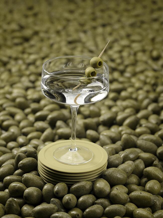 Singles Podstavki za kozarce, črni, 6 kosov