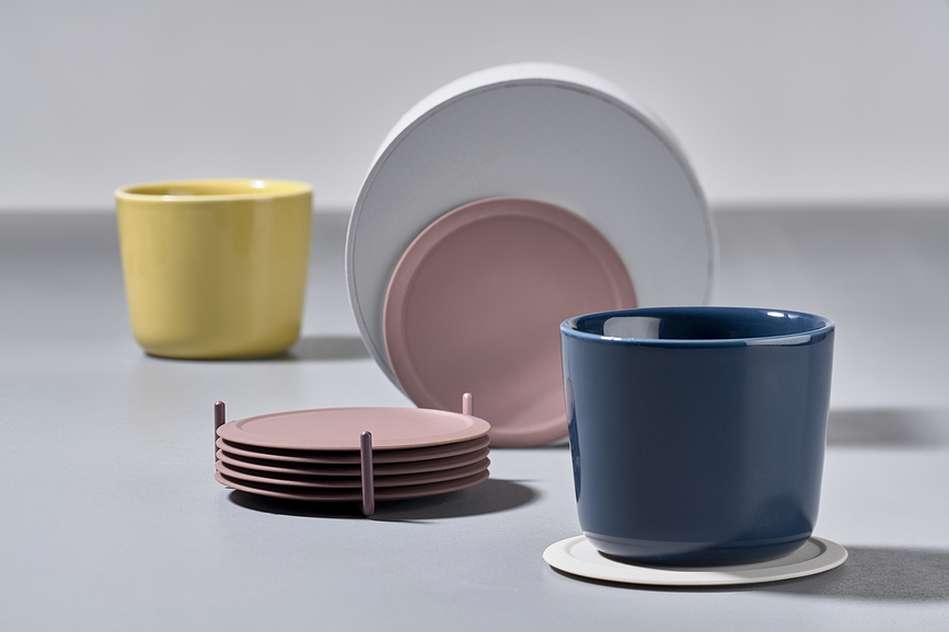 Singles Podstavki za kozarce, črni, 6 kosov