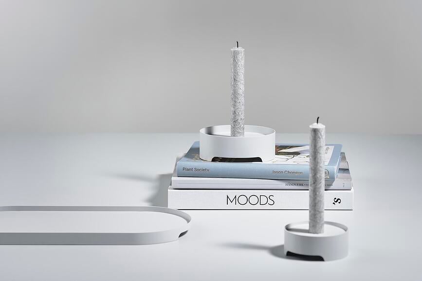 Singles Svečnik za klasično svečo, 12 cm, svetlo siv