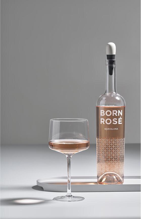 Tapón para vino Rocks, 8,5 cm, gris