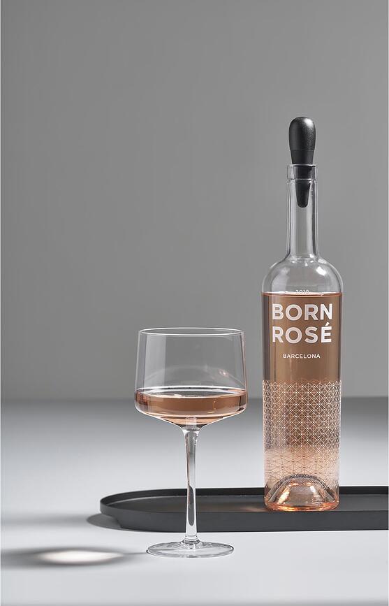 Tapón para vino Rocks, 8,5 cm, gris