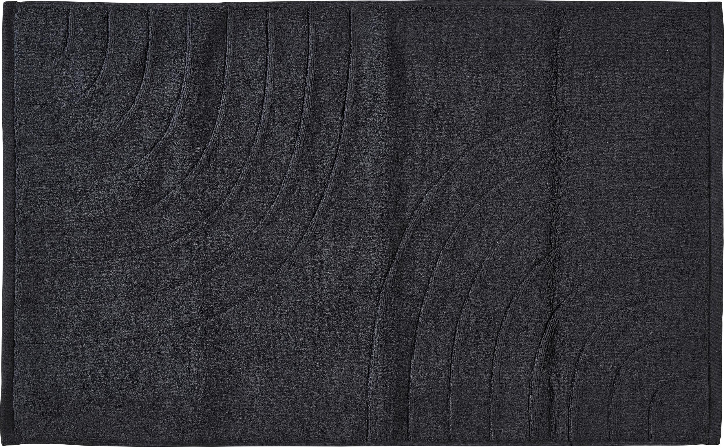Time Badezimmermatte 80 x 50 cm schwarz