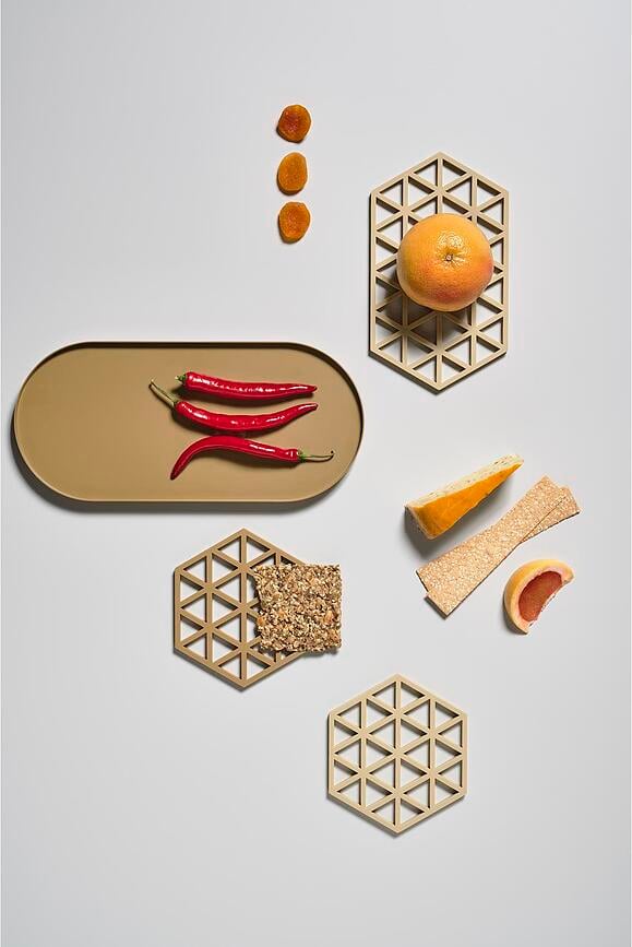 Triangles Sous-plat, 24 cm, gris-bleu