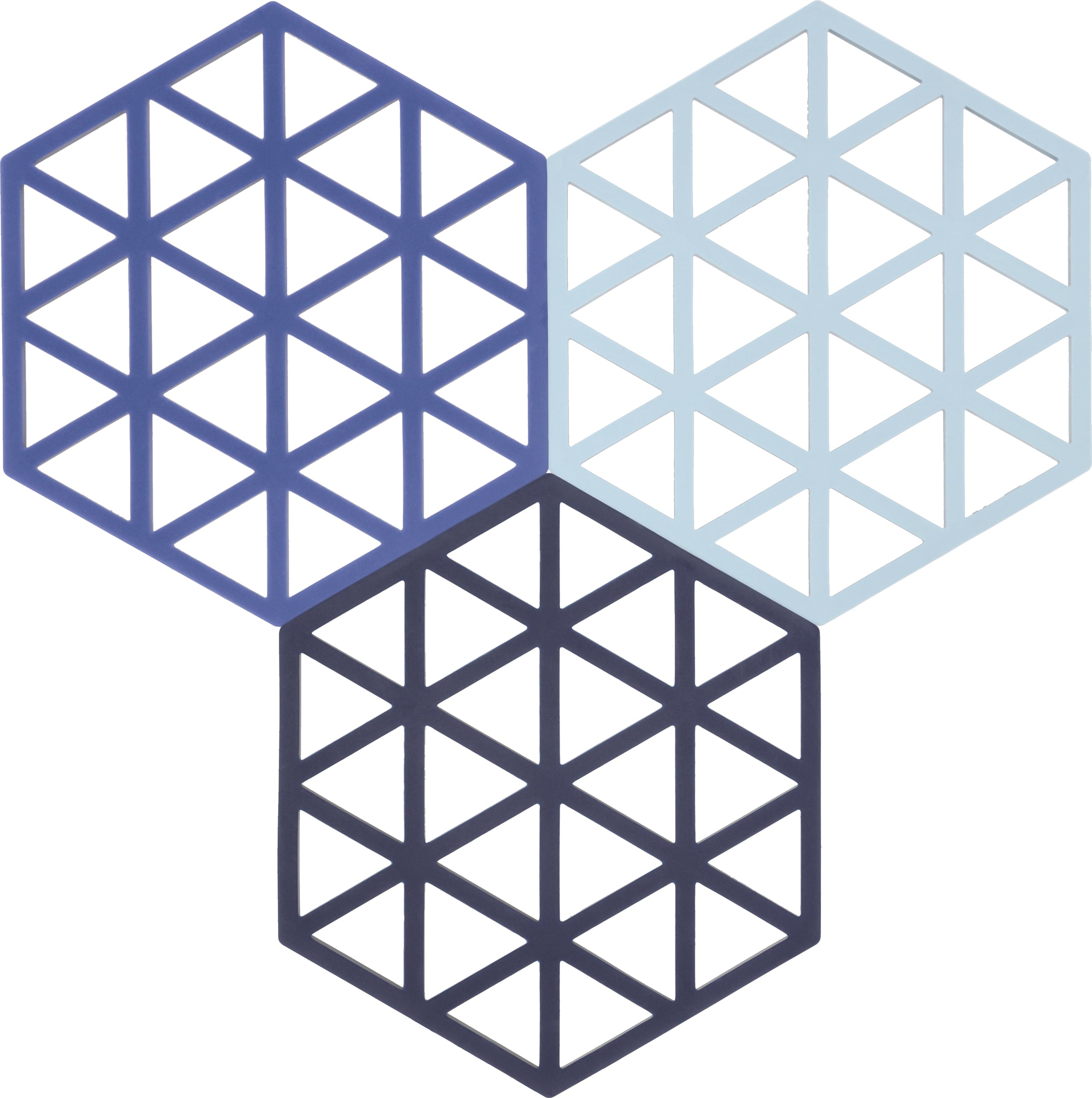 Triangles Untersetzer, Blautöne, 3 St.
