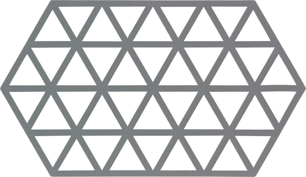 Triangles Untersetzer für heißes Geschirr 24 cm grau