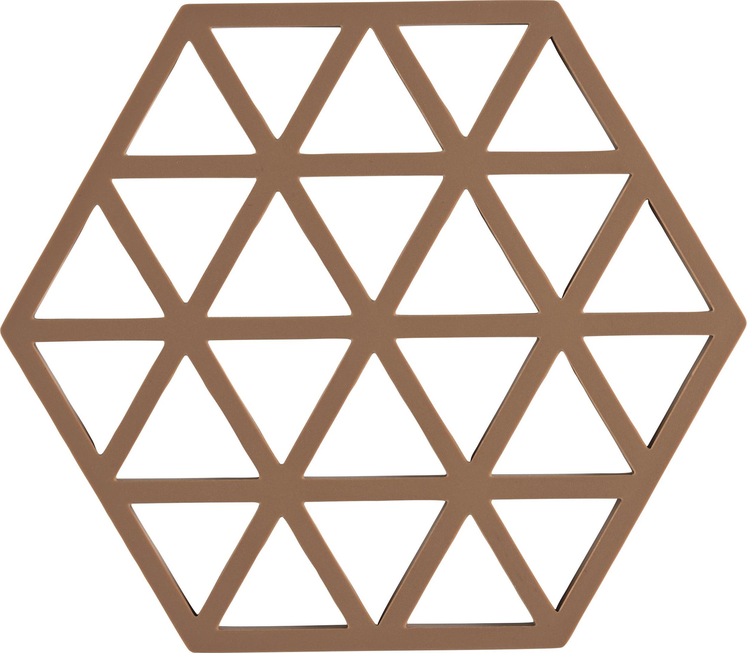 Triangles Untersetzer für heißes Geschirr mandelfarben