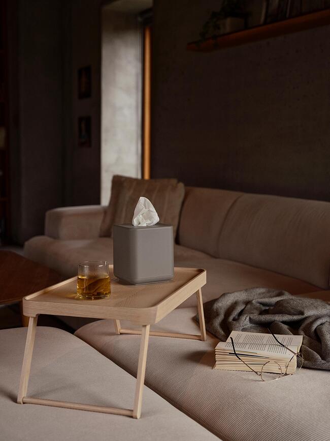 Ume Boîte à Mouchoirs 13 x 13 cm, blanche