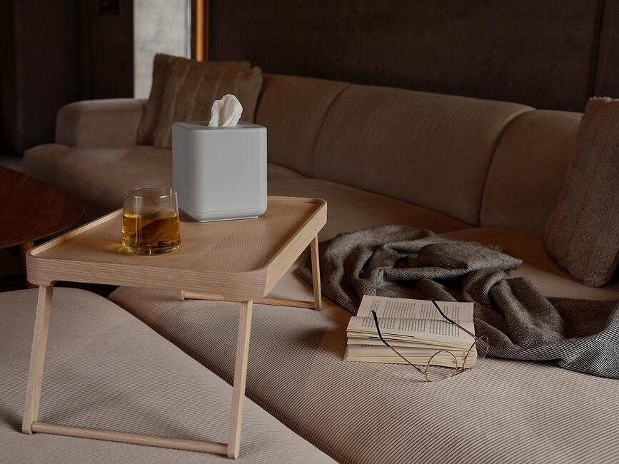 Ume Θήκη για χαρτομάντιλα, 13 x 13 εκ., λευκή