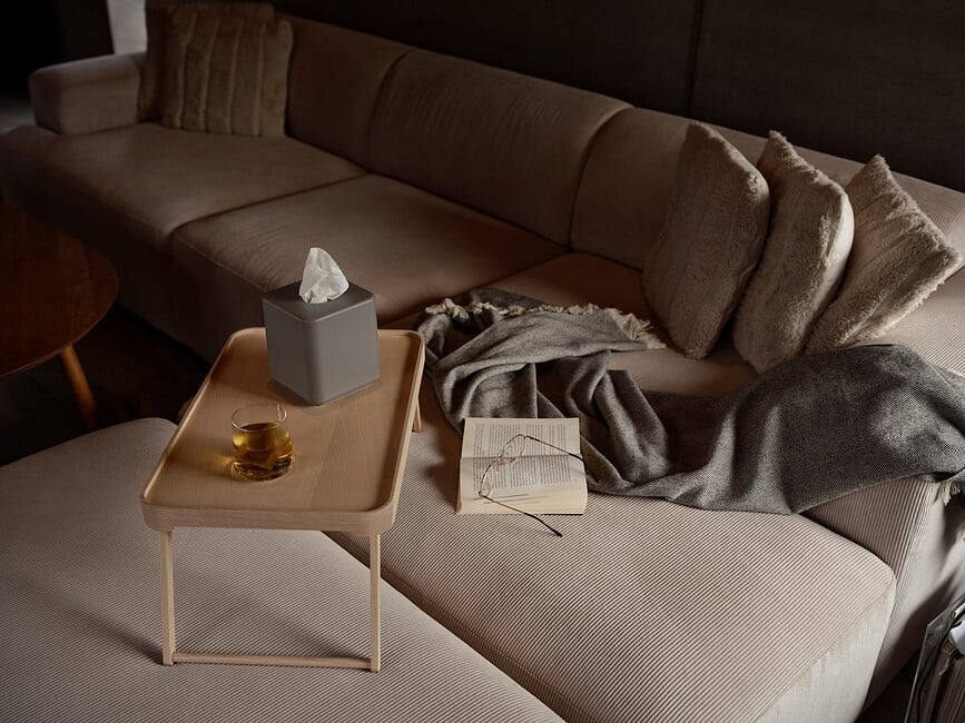 Ume Kutija za maramice 13 x 13 cm bijela