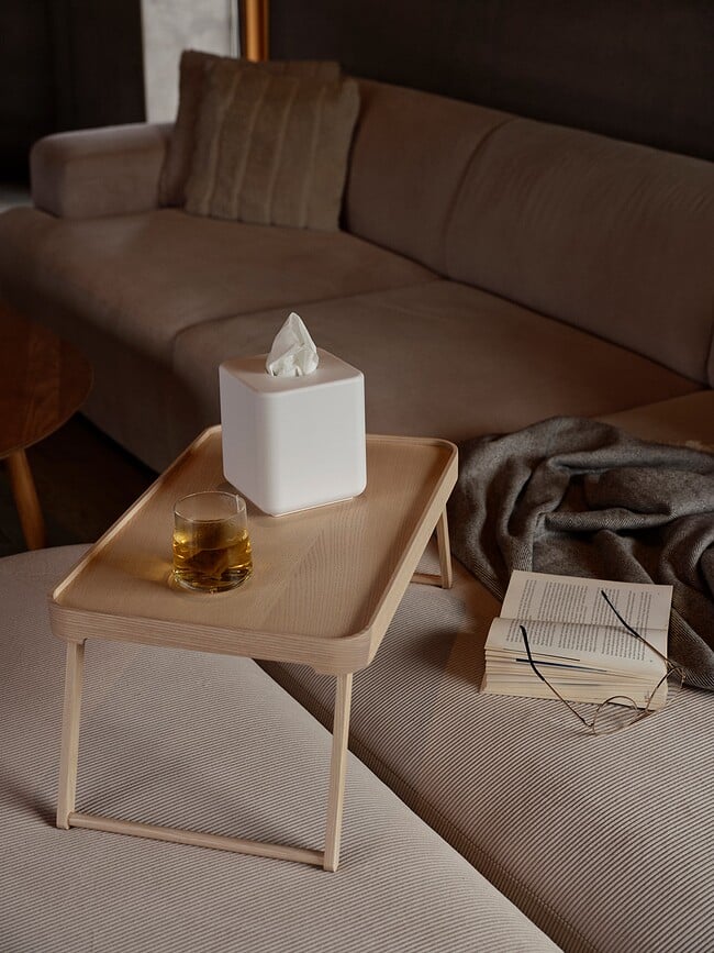 Ume Kutija za maramice 13 x 13 cm bijela