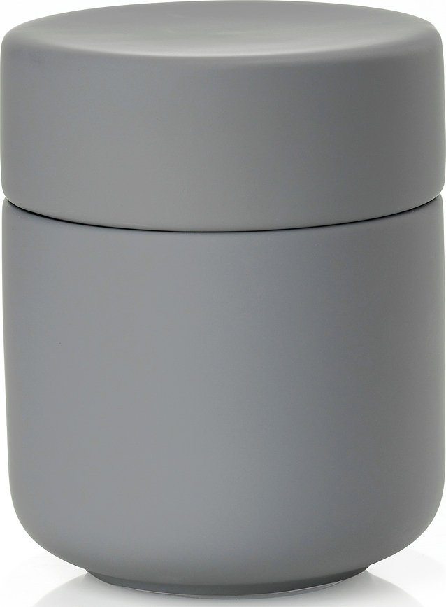 Ume Pot de Rangement pour cotons-tiges et disques de coton, gris