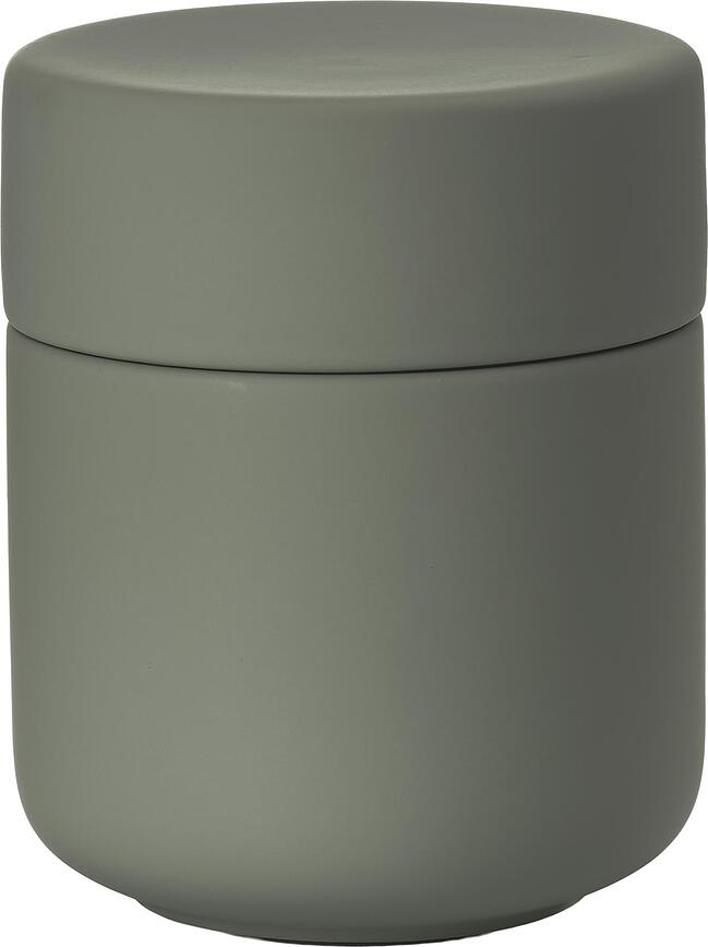 Ume Pot de Rangement pour cotons-tiges et disques démaquillants, olive