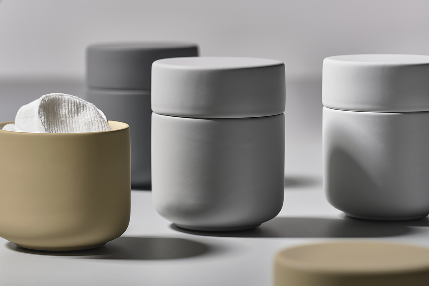 Ume Pot pour cotons-tiges et disques démaquillants, noir