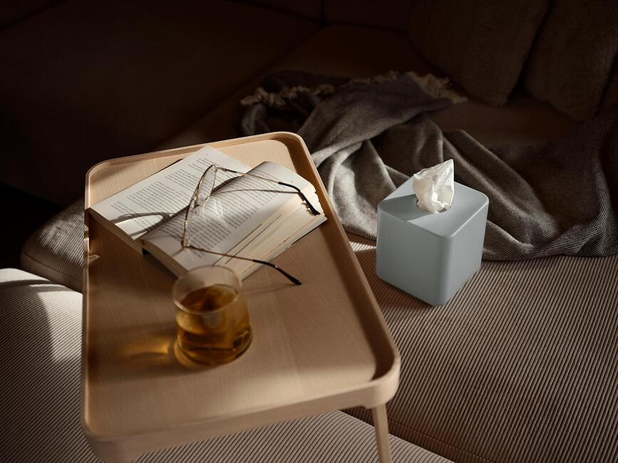 Ume Posoda za robčke, 13 x 13 cm, bela