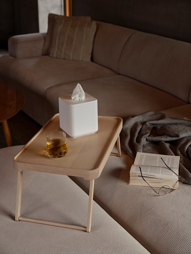 Ume Posoda za robčke, 13 x 13 cm, bela