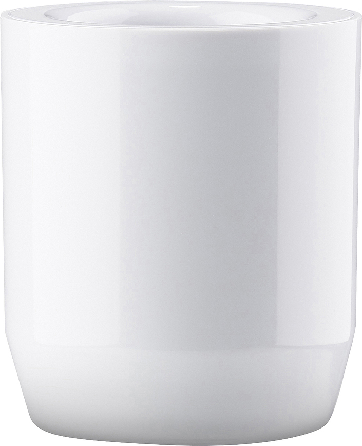 Vaso Portacepillos Suii, 9 cm, blanco