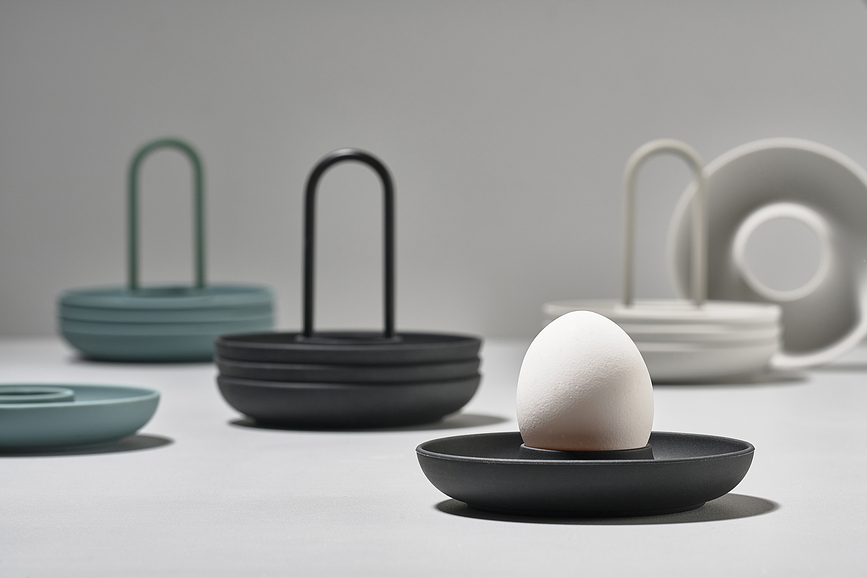 Zone Coquetiers sur Support, noirs, Lot de 4