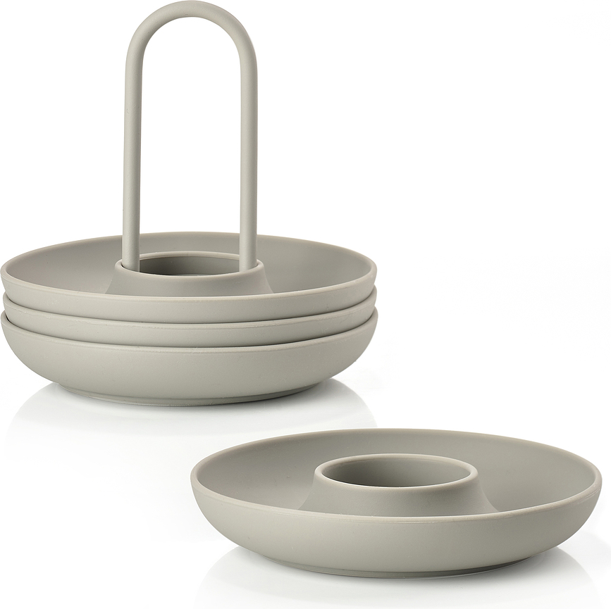 Zone Coquetiers avec support, sables, Lot de 4