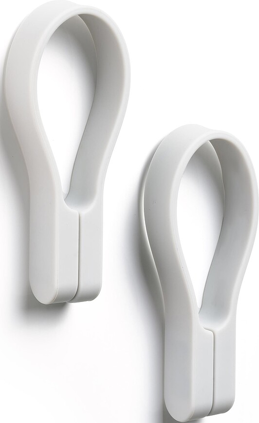 Zone Denmark Attaches magnétiques pour crochets muraux, gris clair, Lot de 2
