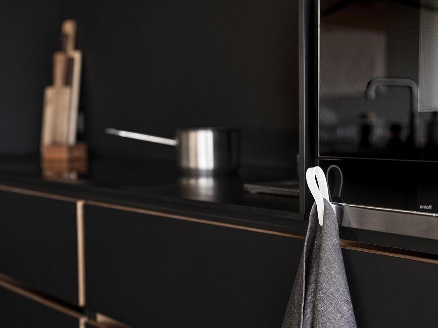 Zone Denmark Γάντζοι, επιτοίχιοι, μαγνητικοί, μαύροι, 2 τμχ