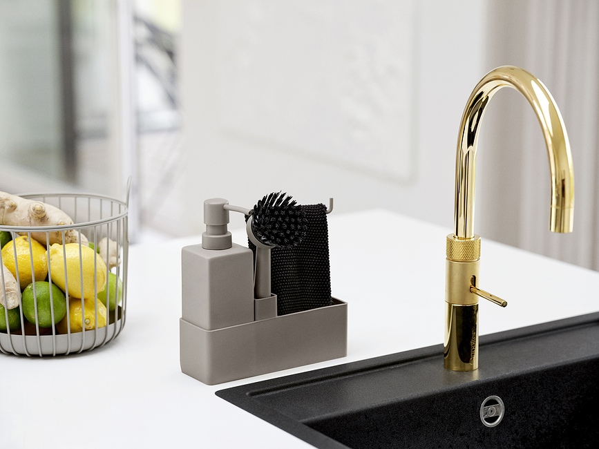 Zone Denmark Organiseur d'Évier, noir, Set 4 pièces