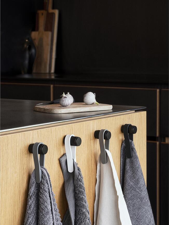 Zone Denmark Suspensions magnétiques pour crochets muraux, noires, Lot de 2