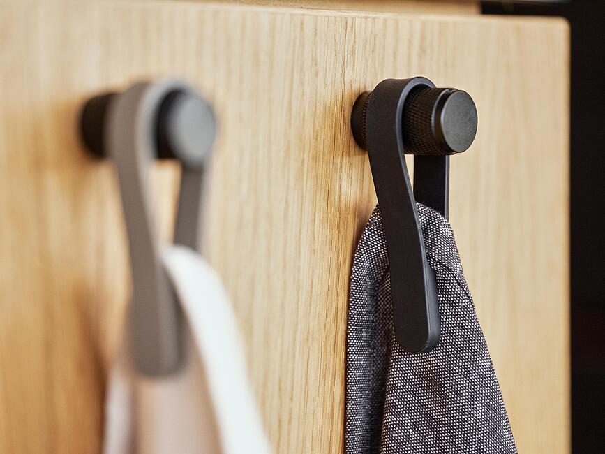 Zone Denmark Suspensions magnétiques pour crochets muraux, noires, Lot de 2