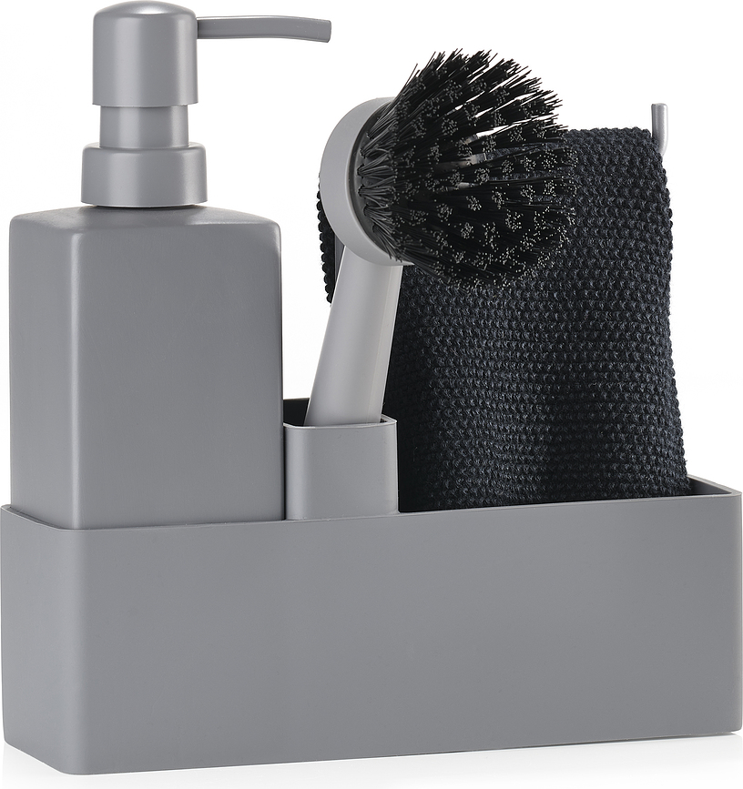 Zone Organisateur d'Évier, gris, Set 4 pièces